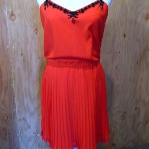 Victoria's Secret Red Accordion Pleated Dress